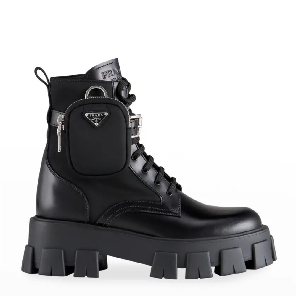 Prada combat booties